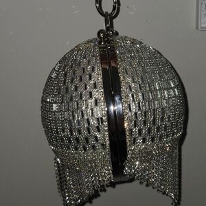 Natasha Couture Silver Clutch